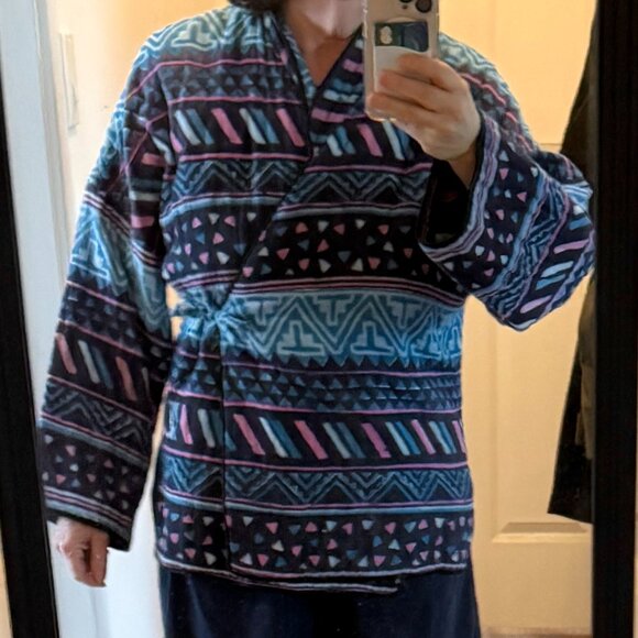 Vintage Adini Indian Block Print Quilted Jacket - Picture 3 of 3